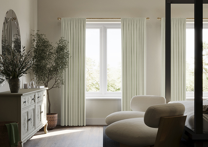 Laura Ashley Candy Stripe, Bottle Green - Made to Measure Curtains - Image 3